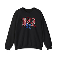 USA Varsity Star Bow Sweatshirt — Black