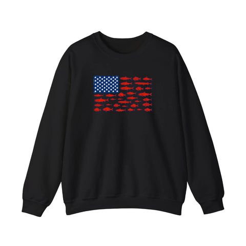 Stars And Stripes Fish Flag Sweatshirt