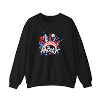 America Liberty Crown Graffiti Sweatshirt — Black