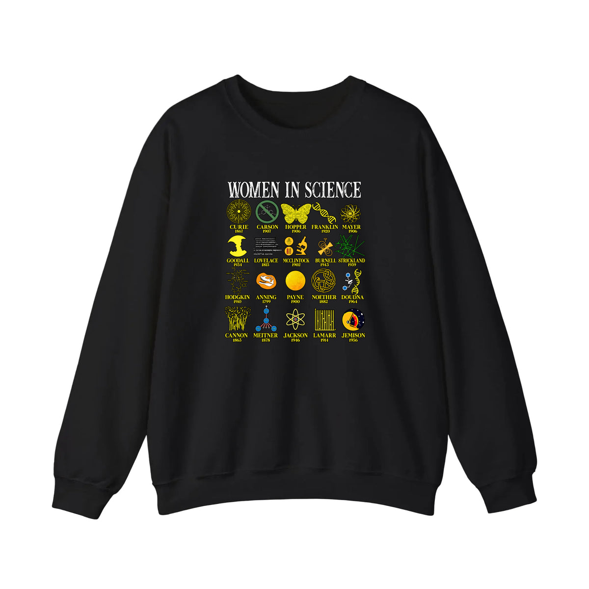 Women In Science Icons Grid Sweatshirt