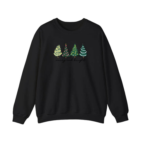 Merry And Bright Christmas Trees Sweatshirt