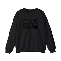 Country Music And Beer Sweatshirt — Black