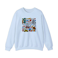 Happy 250 America Doodle Sweatshirt — Light Blue