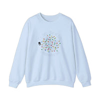 I'm Fine This Is Fine Christmas Lights Sweatshirt — Light Blue