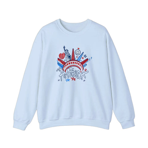 America Liberty Crown Graffiti Sweatshirt