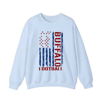 Buffalo Flag Football Sweatshirt — Light Blue