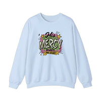 His Mercy Rewrote My Story Sweatshirt — Light Blue