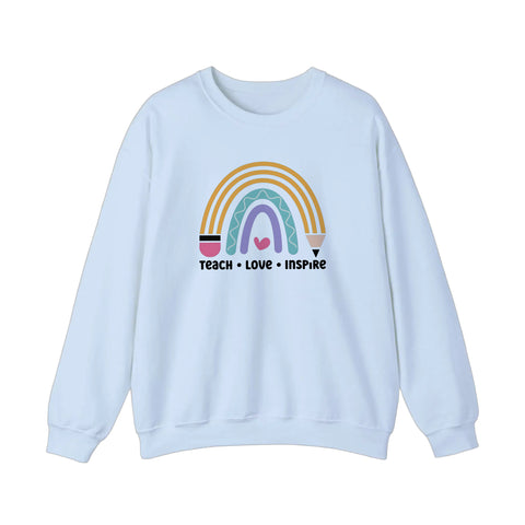 Teach Love Inspire Pencil Rainbow Sweatshirt