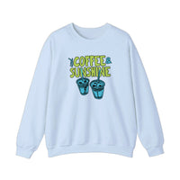 Iced Coffee And Sunshine Sweatshirt — Light Blue