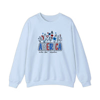 America Wildflower Freedom Sweatshirt — Light Blue