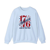 America 1776 Land Of The Free Sweatshirt — Light Blue