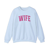 Wife Varsity Arch Sweatshirt — Light Blue
