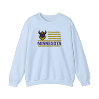 Minnesota Viking Flag Sweatshirt — Light Blue