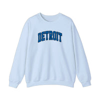 Detroit Varsity Arch Sweatshirt — Light Blue