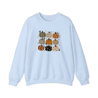 Patterned Pumpkin Patch Sweatshirt — Light Blue