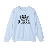 Feral Raccoon Rock Hands Sweatshirt — Light Blue