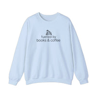 Fuelled By Books And Coffee Sweatshirt — Light Blue
