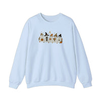 Cozy Autumn Ghost Squad Sweatshirt — Light Blue