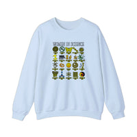Women In Science Icons Grid Sweatshirt — Light Blue