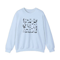 Ghost Cats Under Sheets Sweatshirt — Light Blue