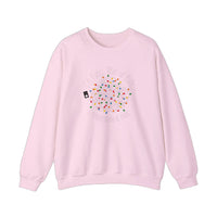 I'm Fine This Is Fine Christmas Lights Sweatshirt — Light Pink