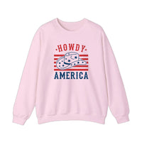 Howdy America Cowboy Hat Sweatshirt — Light Pink