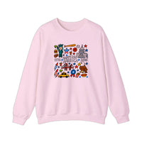 Happy 250 America Doodle Sweatshirt — Light Pink