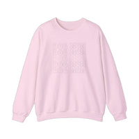 Dog Mom Retro Stack Sweatshirt — Light Pink