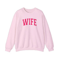 Wife Varsity Arch Sweatshirt — Light Pink
