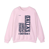 Dallas Football Distressed Flag Sweatshirt — Light Pink