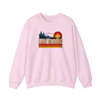 Lake Ontario Retro Sunset Sweatshirt — Light Pink