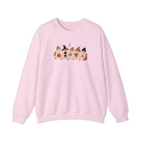Cozy Autumn Ghost Squad Sweatshirt — Light Pink