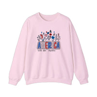 America Wildflower Freedom Sweatshirt — Light Pink