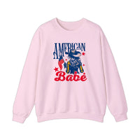 American Babe Cowgirl Flag Sweatshirt — Light Pink