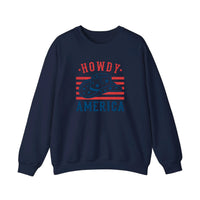 Howdy America Cowboy Hat Sweatshirt — Navy