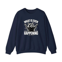 What Is Even Happening Raccoon Sweatshirt — Navy