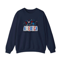 America Wildflower Freedom Sweatshirt — Navy