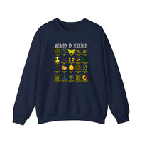 Women In Science Icons Grid Sweatshirt — Navy