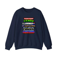 Everything I Know I Learned From 80s Cartoons Sweatshirt — Navy