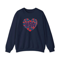 USA Hearts And Stars Sweatshirt — Navy