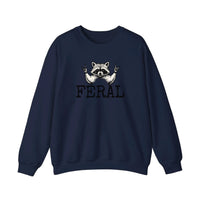 Feral Raccoon Rock Hands Sweatshirt — Navy