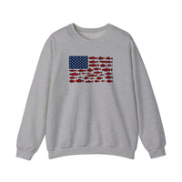 Stars And Stripes Fish Flag Sweatshirt — Sport Grey