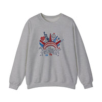 America Liberty Crown Graffiti Sweatshirt — Sport Grey