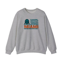 Miami Dolphin Flag Sweatshirt — Sport Grey