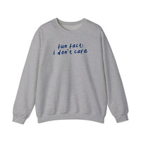 Fun Fact I Don't Care Sweatshirt — Sport Grey