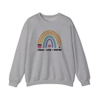 Teach Love Inspire Pencil Rainbow Sweatshirt — Sport Grey