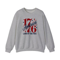 America 1776 Land Of The Free Sweatshirt — Sport Grey