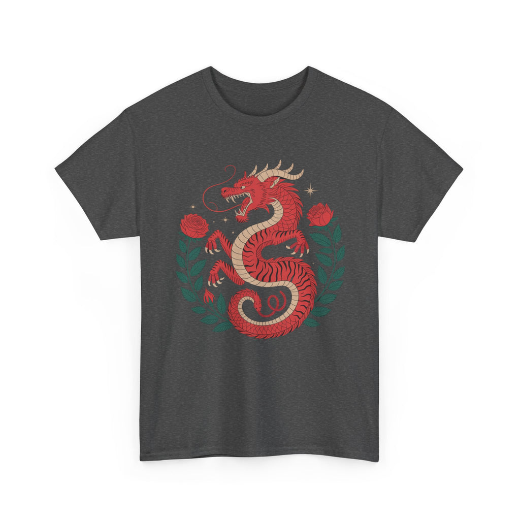 Crimson Dragon & Rose Tee