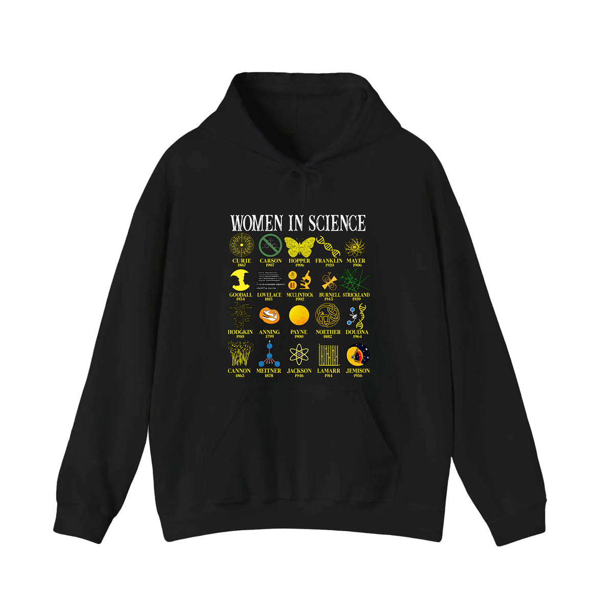 Women In Science Icons Grid Hoodie