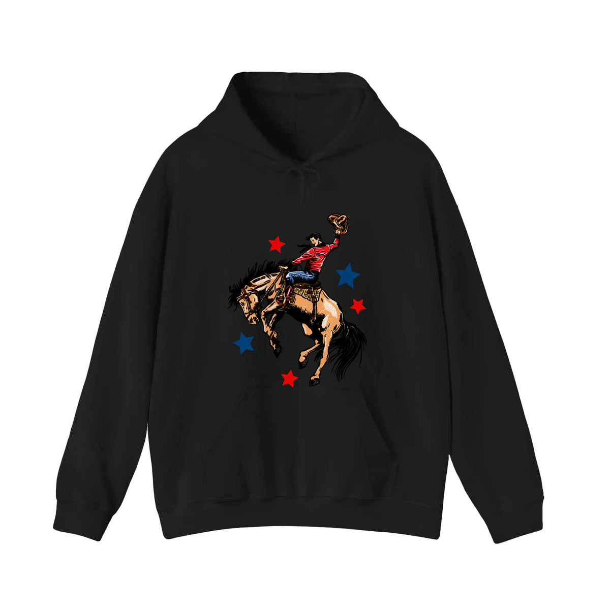 Bucking Bronco Rodeo Rider Hoodie